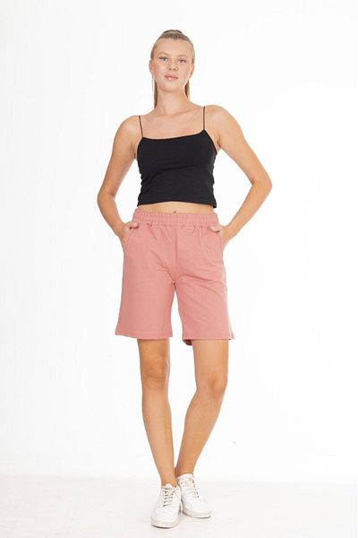 Tight Lady Pantaloni scurți pentru femei Dusty Rose cu 2 fire de buzunar