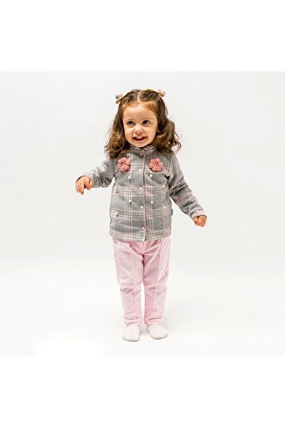 Kidex’s Baby Baby Boy Indigo Plaid Raincoat Seasonal 3-Piece Set