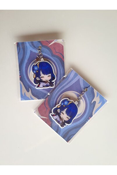 Yenaplanner Genshin Impact Raiden Shogun Ornament pentru geantă/lanț cheie (1 buc)