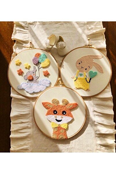 afralya home Bebek Hediyelik Kapı Süsü 3'lü Takım Çocuk Odası Isimli Kapı Süs...