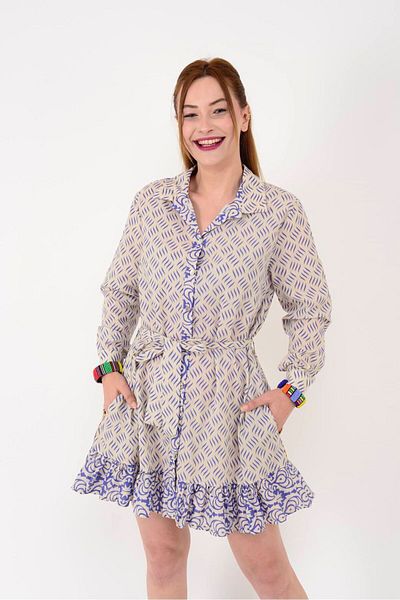 Rabiossa Κοντό γυναικείο φόρεμα Bohemian