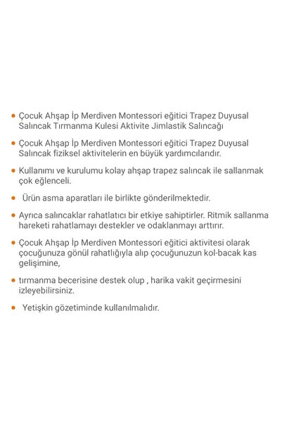 BLACK PEARL Çocuk Ahşap Montessori Ip Merdiven Jüt Halat Tırmanma Merdiven Eğitici Merdiven Büyük Boy