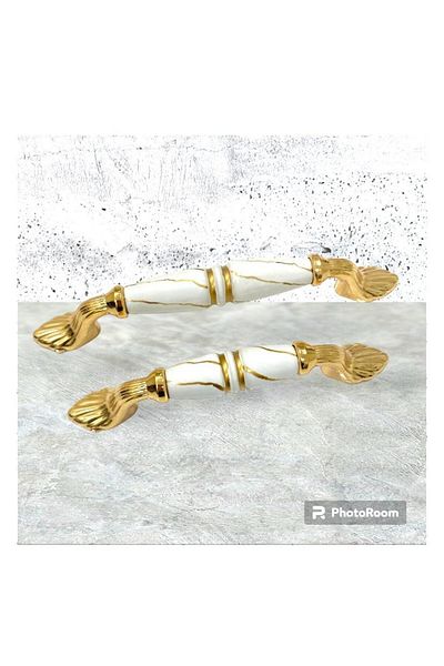 Porcellana Perla Mâner pentru mobilier din porțelan -Bucătărie Baie Vestiar Sertar Mâner dulap- Mâner-Mars 128mm-STK2990