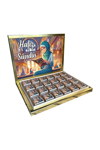 Blackeye Chocolate Kişiye Özel İsimli Tesettürlü Hafız Çikolatası - Hafızlığa...