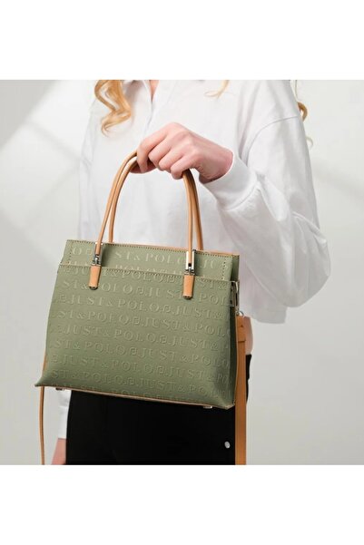 Just Polo حقيبة نسائية طويلة قابلة للتعديل مطبوعة منقوشة - حقيبة كتف و يد (كا...