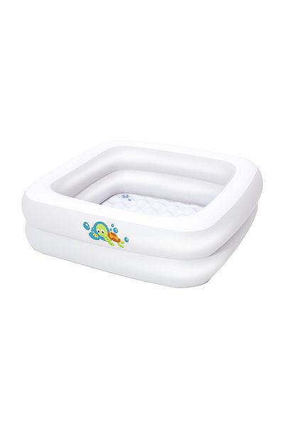 BESTWAY 62008 Model Inflatable Floor Baby Pool - Bathtub with Pump (86X86X25Cm) 51116
