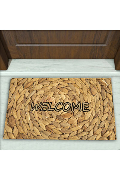 Colorix Carpet Hasır Desenli Dekoratif Kapı Önü Paspası No: 1575