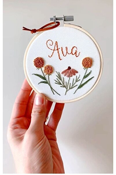 afralya home Bebek/çocuk Odası Isimli Kapı Süsü/punch Nakış Duvar Panosu/bebe...