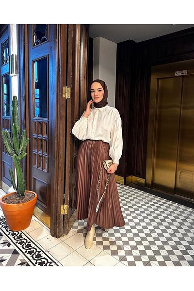 Zübeyde Sayın Πλισέ Henza Hijab Φούστα