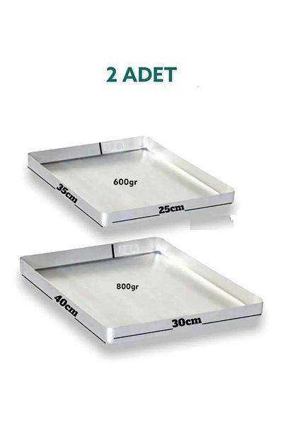 Yıldız çelik Aluminum 2-Piece Baklava Pastry Baking Tray 25X35 & 30X40 3.5cm