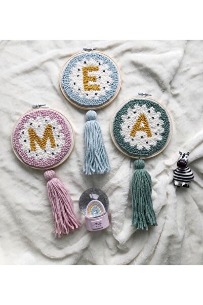 afralya home Bebek/çocuk Odası Isimli Kapı Süsü/punch Nakış Duvar Panosu/bebe...