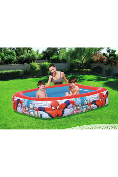 BESTWAY Su Pompalı 98011, Spiderman Temalı Havuz-201x150x51cm