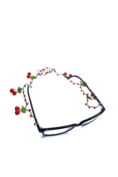 Deniz Yıldızı Takı Red Cherry Glasses Rope