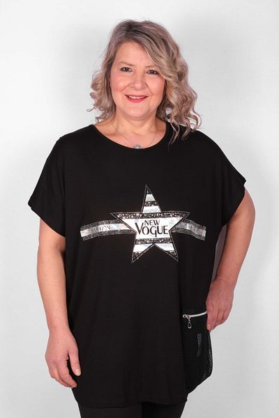 Hitit Butik Starry Shiny Black Tunic