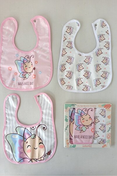 dubi baby مريلة طعام للأطفال مكونة من 3 قطع منقوشة من Fairy