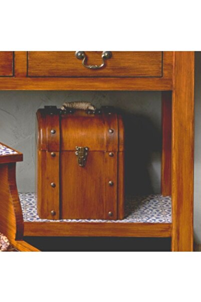 Orta Sofa Rustik Ahşap Bavul Kutu