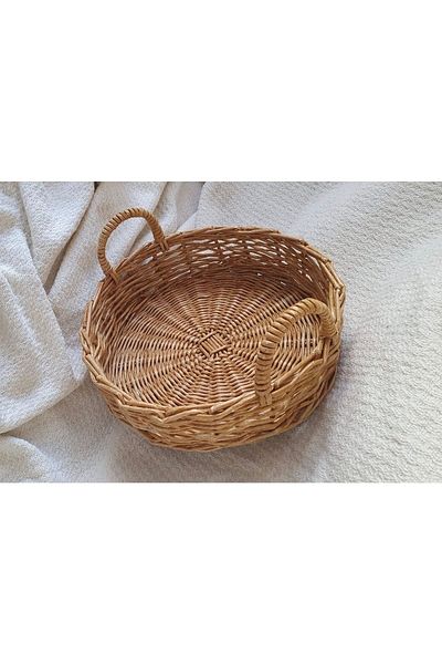 AFRALYAHOME 28X8 cm Ратанов бамбуков органайзер Многофункционална кошница