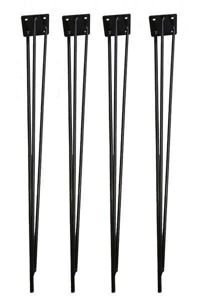 Evnalia Picior metalic pentru ac de păr 50 cm Set de 4 tacâmuri Măsuță de cafea Zigon Picior din lemn