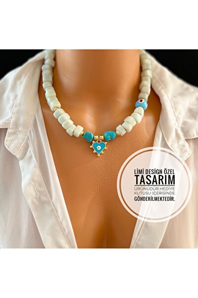 Limi Design Bodrum Kolye Nazar Göz Aksesuarlı El Yapımı Murano Kolye-nazar Kolye