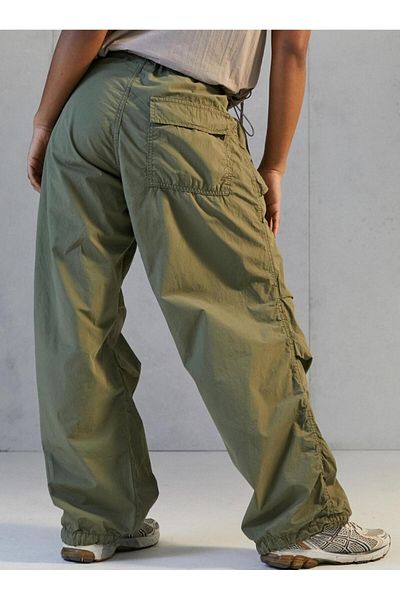 september island Tech Baggy Dark Green Balloon Trousers