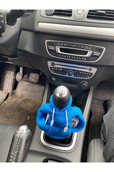 HFZ WORKS Mavi Vites Poları Araç Aksesuarı Kapşonlu Vites Poları Yeni Trend
