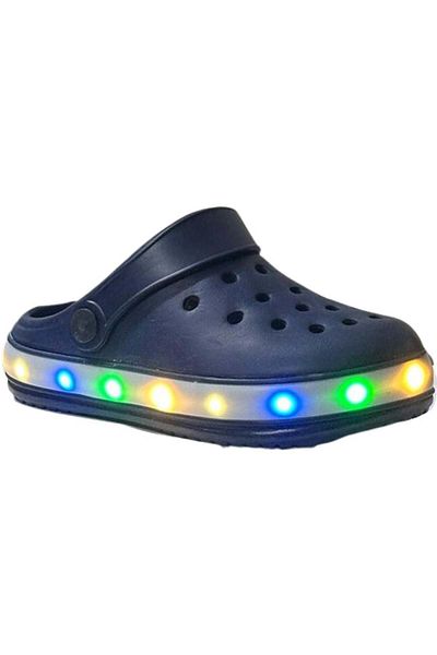 Akınal Bella E196.017 Navy Blue Lighted Children's Slippers Sandals