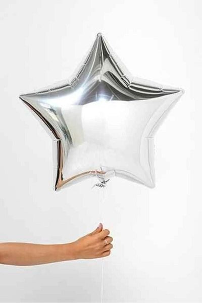 SURPRISE PARTY STORE Silver Gray Color Star Foil Balloon 18 inch 45 cm Birthday Party Entertainment Celebration Organization