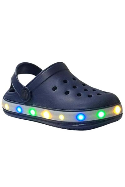 Akınal Bella E196.017 Navy Blue Lighted Children's Slippers Sandals