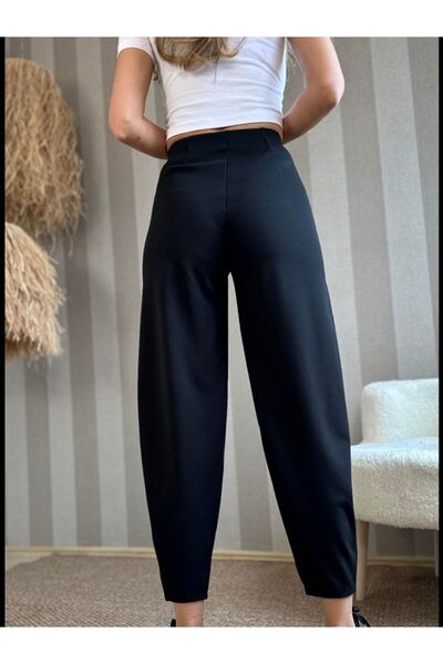 MİRVE BUTİK Lycra and Elastic Waist Balloon Pants