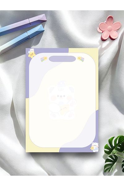 Mirya Notes A5 Teddy Bear Patterned Notepad - Notepad
