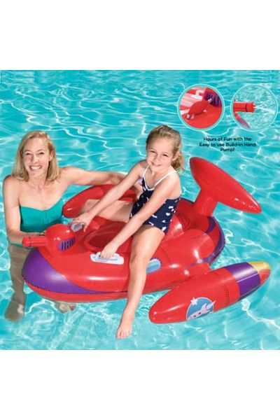 Sole 62008 - Bestway 41100 Spaceship Marine Boat with Pump, Rider - 109x89cm
