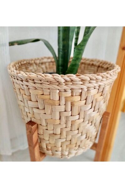 afralya home Hasır El Yapımı Saksı 25 cm