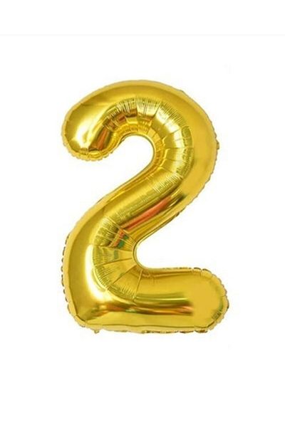 asöy 100 Cm Large Size Foil Balloon - 2 Figures, Gold Color, 40 Inch