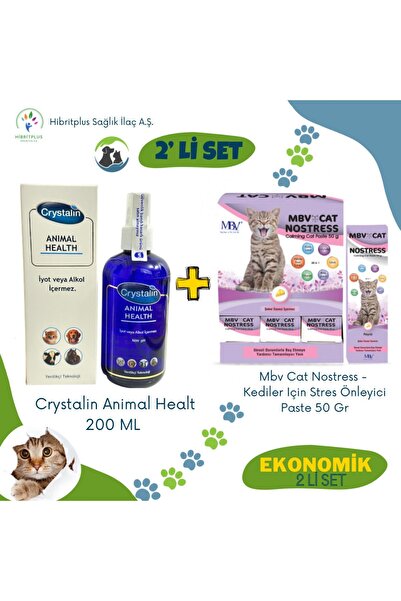 Crystalin Animal Health 250 ml Mbv Cat Nostress Stres Önleyici Paste 50 gr 2 Li