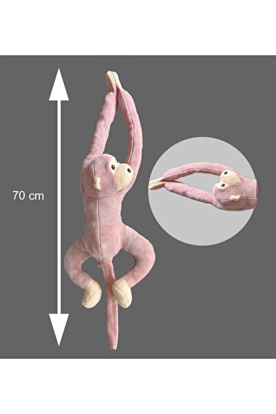Solemia لعبة قرد قطيفة لطيفة مقاس 70 سم - قابلة للالتصاق باليدين