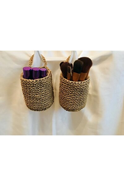afralya home Ev/dekorasyon 2'li Çok Amaçlı Sepet / Askı Sepet Kağıt Ip Sepet ...