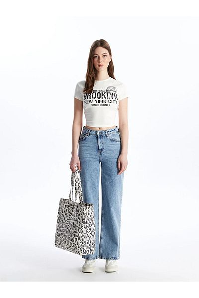 LC Waikiki LCW ACCESSORIES Γυναικεία τσάντα ώμου με στάμπα