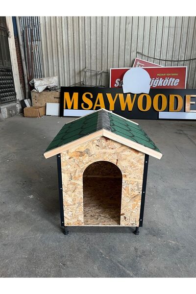 MSAY Köpek kulübesi. Osb ahşap dış mekan köpek kulübesi