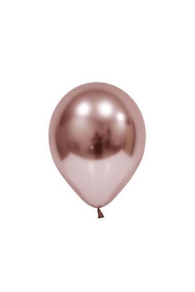 asöy 12 Inch Chrome Rose Gold Shiny Balloon