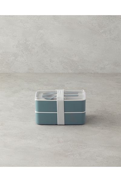 Berghoff Mezaluna Plastic 2 Layer Lunch Box 720 ml +720 ml Green
