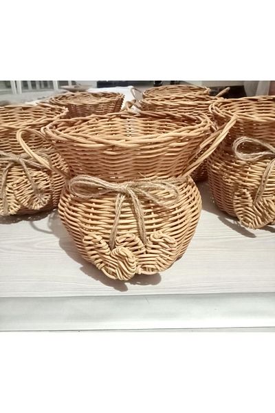 AFRALYAHOME Χειροποίητη θήκη μαχαιροπήρουνων από μπαμπού Rattan 20 cm
