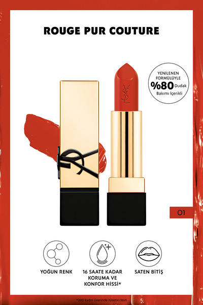 Yves Saint Laurent Rouge Pur Couture Saten Bitişli Ruj - O1 3614273945424