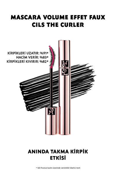Yves Saint Laurent Mascara Volume Effet Faux Cils The Curler Hibrit Fırçalı M...