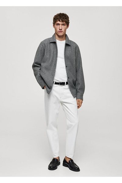 MANGO Man Shirt Jacket - Snap Button