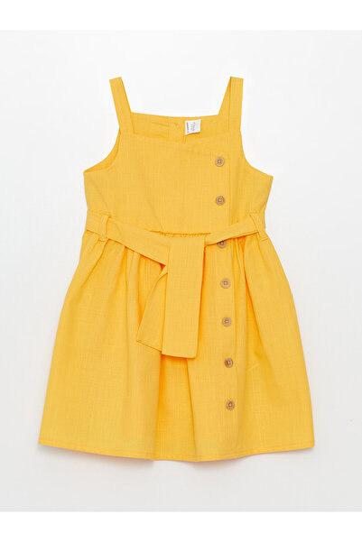 LC Waikiki Double Breasted Neckline Strap Baby Girl Dress