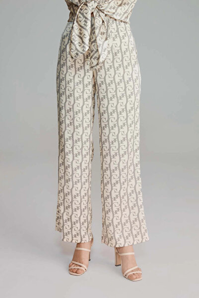 Gusto Monogram Pantolon - Gri