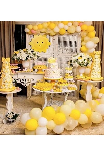 BalonEvi 100 Adet Metalik Balon Ve Balon Zinciri Doğum Günü Parti