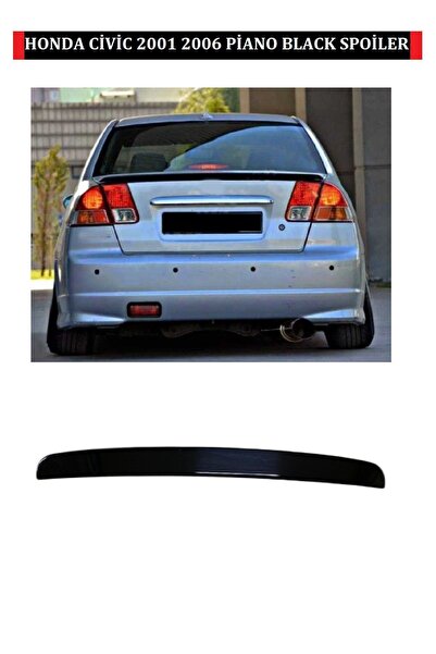 DNA Honda Civic Vtec 2 Spoiler Piano Black Abs Plastik Bagaj Üstü 2001 2006