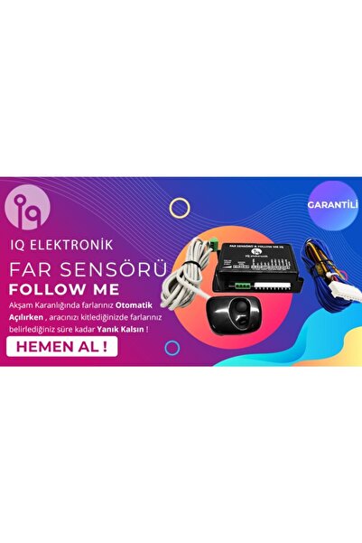 iq elektronik Far Sensörü & Follow Me 2in1 Akıllı Far Sensörü Modülü Iq