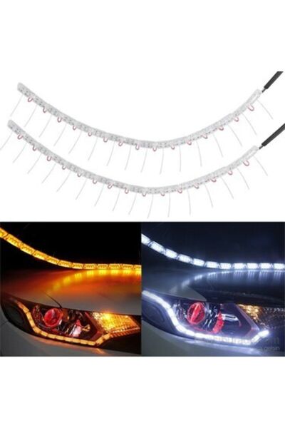 pist10 Kristal Led Far Içi Far Üstü Su Geçirmez Kayar Led Sinyalli